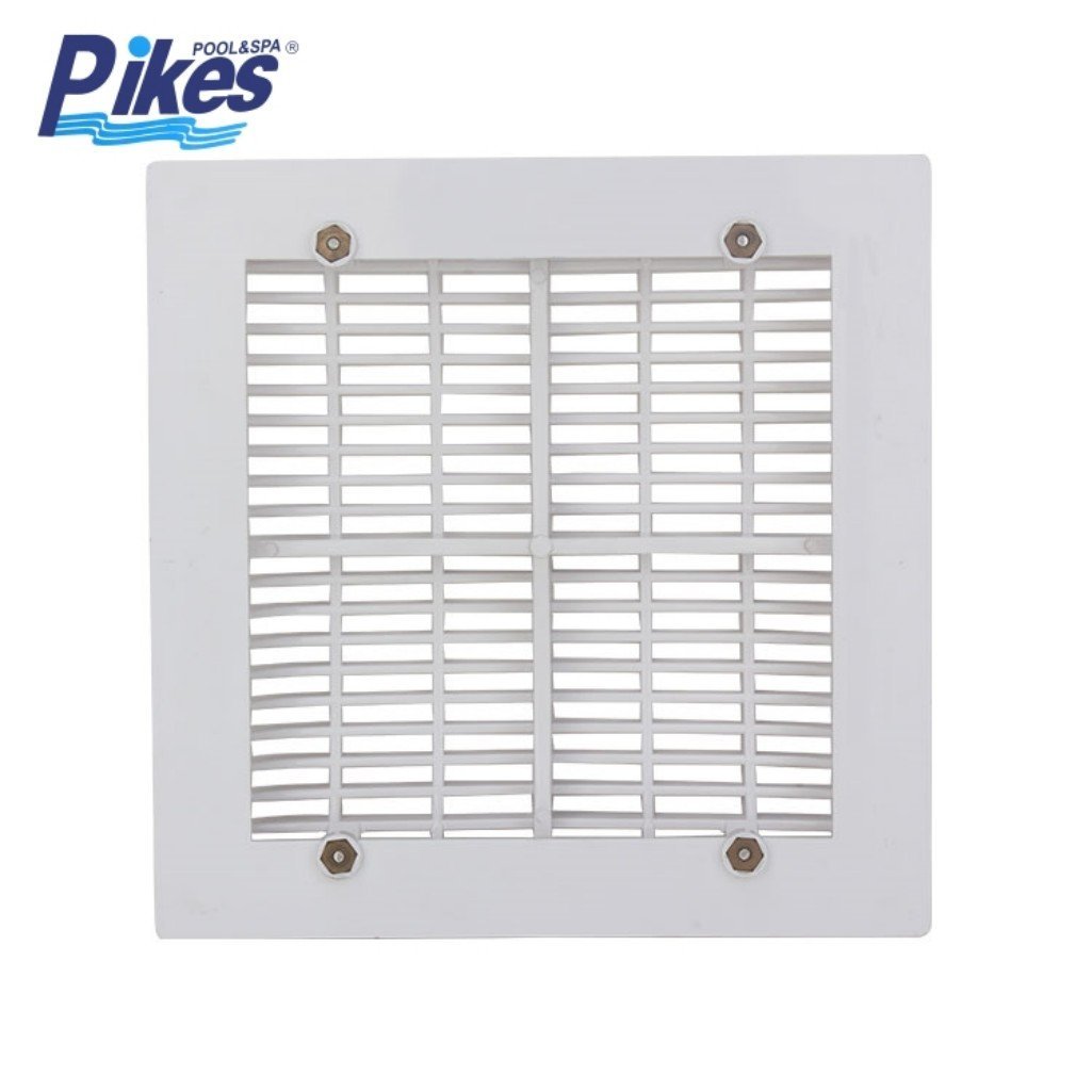Grille de bonde de fond vissée sur son cadre