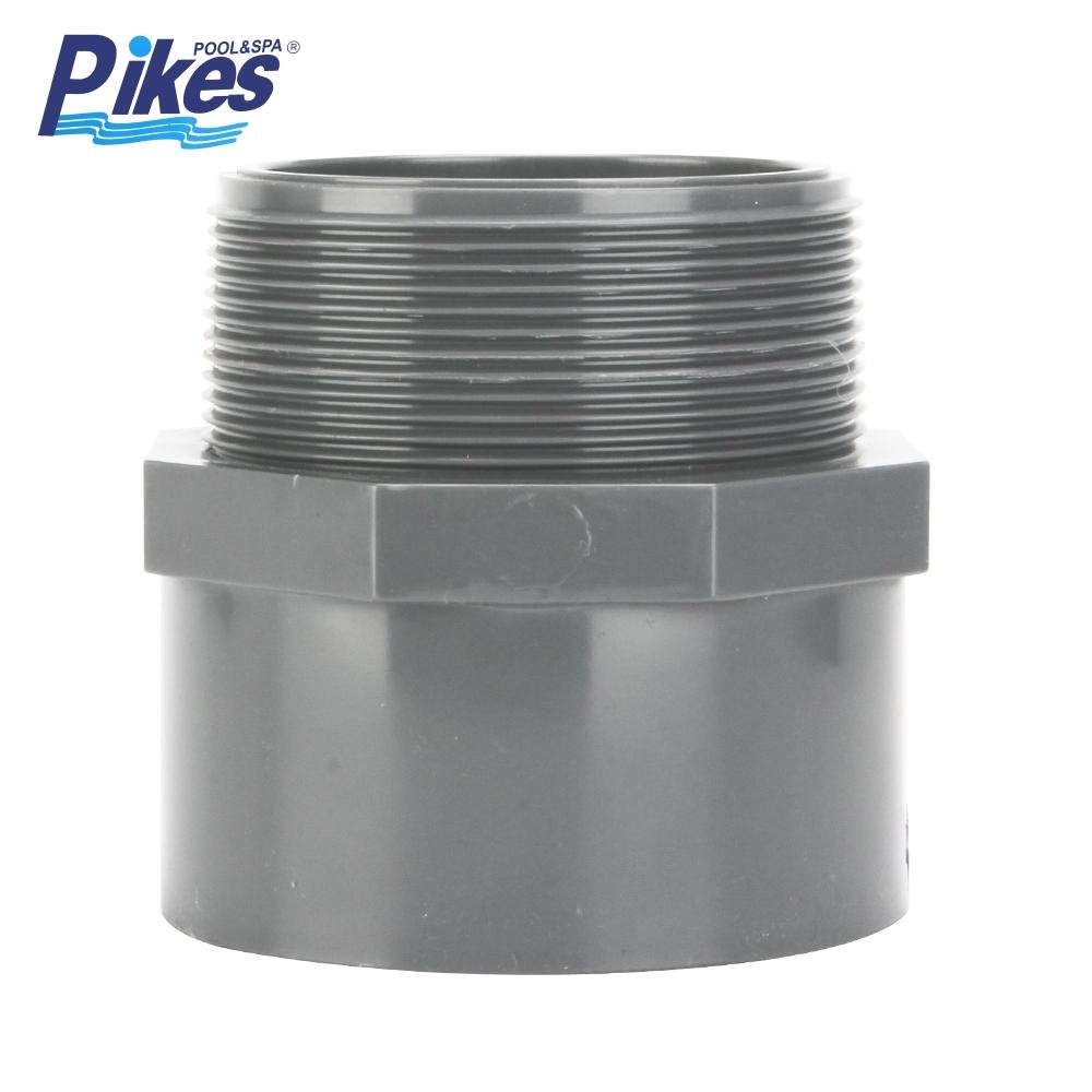 Adaptateur PVC fileté mâle / à coller — gris