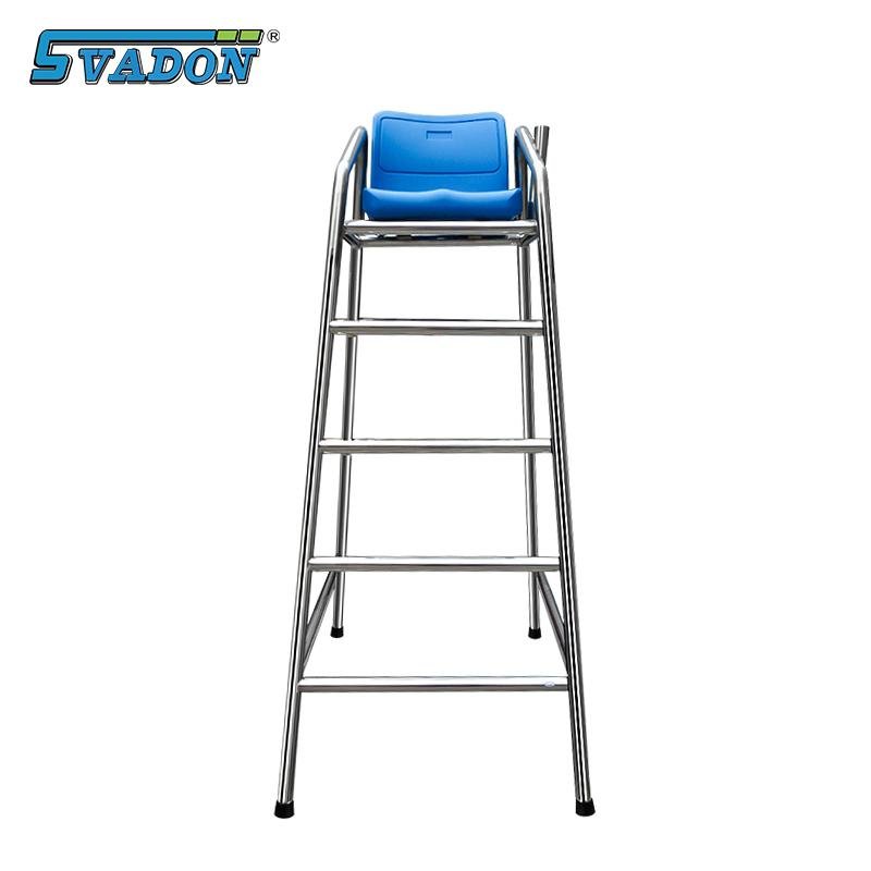 Chaise de maître-nageur inox — hauteur 120, 150 ou 190 cm