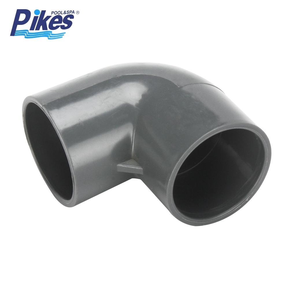 Coude PVC 90° pression — gris