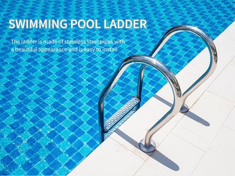 &Eacute;chelle de piscine inox install&eacute;e