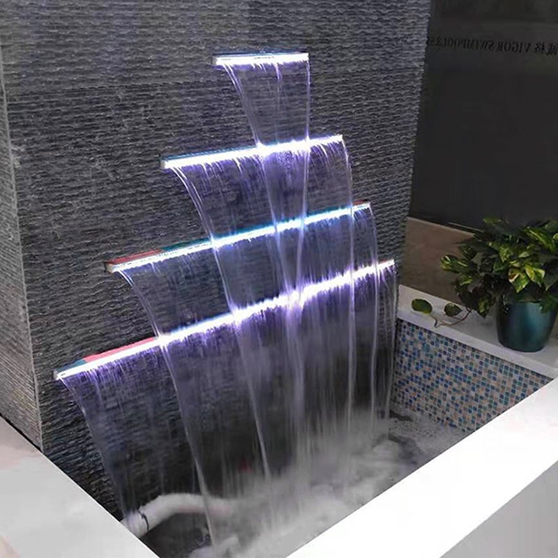 Cascade LED RGB en blanc froid, int&eacute;rieur